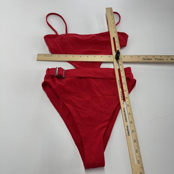 Camila Coelho Swimsuit Womens XS Red Paulista One Piece Cutout Monokini Swimwear - Picture 9 of 10